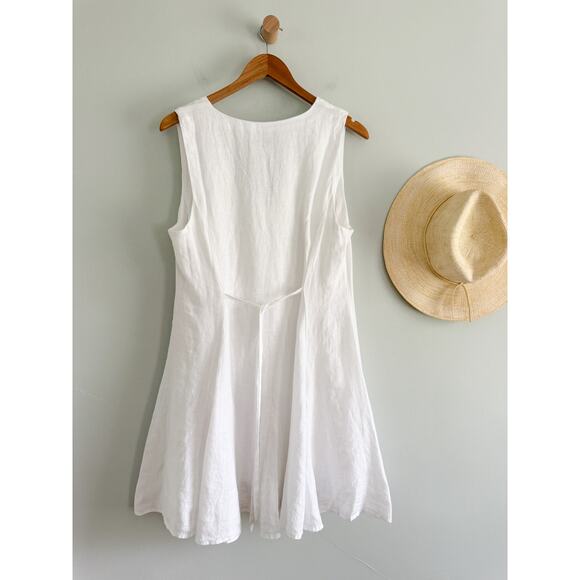 J.Crew | NWT Marilyn Linen mini dress in White | Sz 12 - Picture 9 of 10